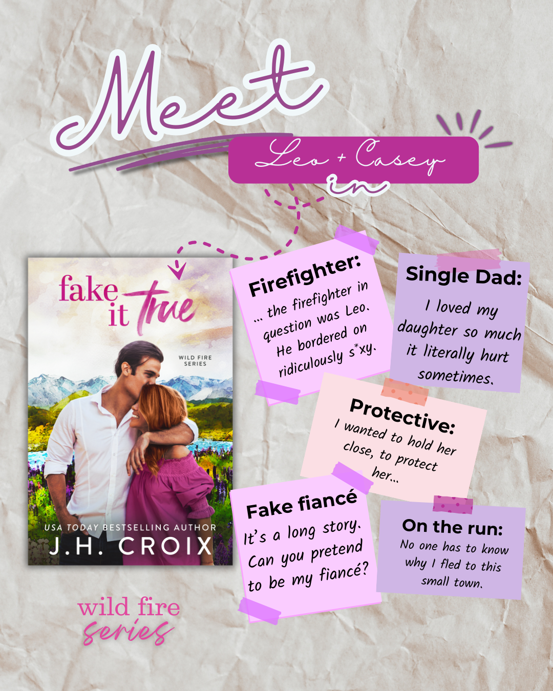 Fake It True (Wild Fire Series Book 3): small town, firefighter, single dad romance