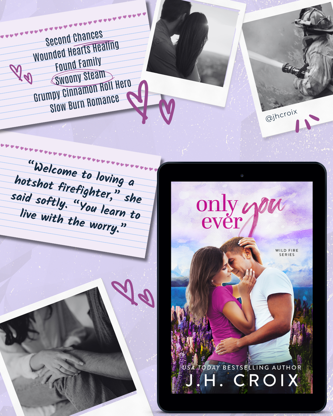 Only Ever You (Wild Fire Series Book 4): small town, firefighter, second chance romance (Discreet Cover)